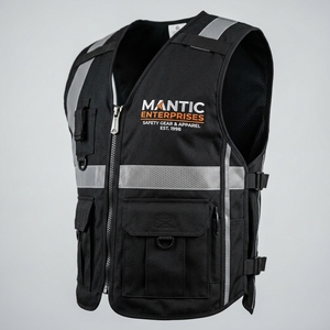 <b>Security</b> Vest Construction High Visibility Colorful Reflective Safety Work Vest with Multi Pockets - Product Image 3