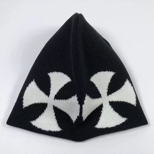 Bonnet unisexe en tricot jacquard couleur unie 100 % acrylique, chaud pour l'hiver, style décontracté Apparelzest, pour adultes, tour de tête 56-58 cm - Product Image 5