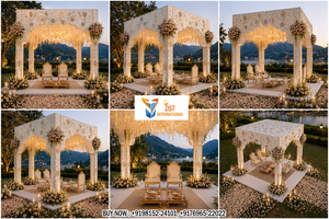 งานแต่งงานกลางแจ้งสไตล์ jharokha mandap สำหรับธีมงานแต่งงานปลายทางฟิวชั่นศาลาแต่งงาน /mandap สำหรับดัลลัส - Product Image 2