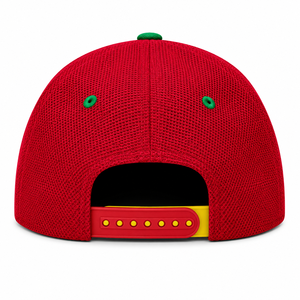 Casquette Snapback en maille rouge Meloners Football avec logo brodé sur le panneau avant, unisexe, ajustable, 6 panneaux - Product Image 5