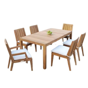 Ensemble de restaurant en bois massif de teck de haute qualité pour meubles de salle à manger avec un design simple et moderne - Product Image 4