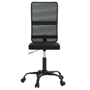 Chaise de bureau en tissu maillé noir 100% polyester avec structure en métal et contreplaqué, confortable et élégante - Product Image 3