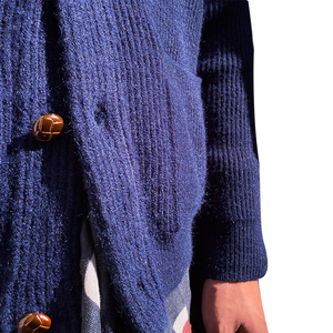 Cárdigan de Punto Acanalado de Alta Calidad con Bolsillos <span class=keywords><strong>Laterales</strong></span>, Cuello Camisero y <span class=keywords><strong>Botones</strong></span> Delanteros - Product Image 6