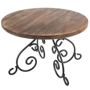 Modern Wooden And Iron Cake Stand For Restaurant <b>Buffet</b> <b>Table</b> Dessert Counter And Catering Services - Product Image 1
