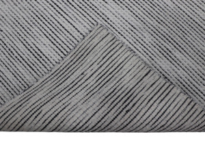 Tapis moderne noir ivoire à pompons, en boucle épaisse, tissé à la main, mélange coton et laine, adapté aux animaux domestiques, pour exercices, pique-niques, prière, chambre et couloir - Product Image 2
