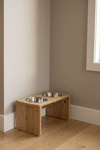 Bol pour chien en bois massif naturel, station d'alimentation surélevée, adapté aux chiens de petite, moyenne et grande race - Product Image 2