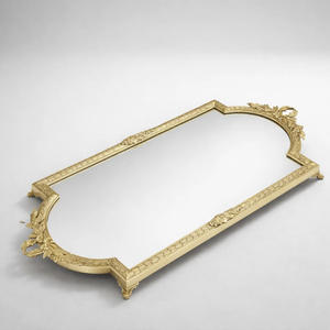Plateau de rangement pour bijoux en laiton de qualité supérieure, style vintage, organisateur décoratif, plateau de présentation de luxe pour coiffeuse, cadeau décoratif, pièce maîtresse élégante - Product Image 6