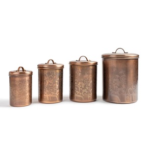 Juego de Recipientes de Almacenamiento de Acero Inoxidable Modernos para Encimera, Recipientes Metálicos para Alimentos, Herméticos, Decorativos, Negros y Dorados, para Té, Café y Azúcar - Product Image 4