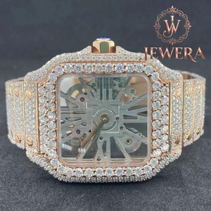 Full Stone Hip Hop Moissanite Diamond Watch with OEM ODM Customization for Global Distributors and Importers Available for Sale - Product Image 4