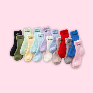 Fluffy Soft Socks with ODM Indoor Winter Home Vietnam's Warm Fuzzy Socks Plush Leg Warmers Custom Logo Wholesale High Quality - Product Image 1