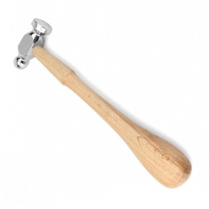 Two Sided Chasing Hammer German Style Machinist Tool for Jewelry <b>Making</b> and Precision Metal working Flat <b>Face</b> Round Hammer - Product Image 2