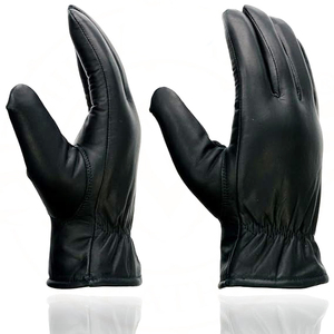 Samroz Sports Men's Grey Perforated Leather Full Finger Motorcycle Hand <b>Gloves</b> W/Breathable ‘Open Knuckle - Product Image 3