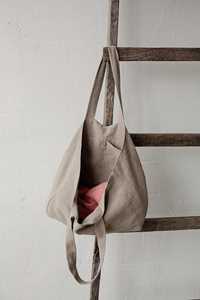 Sac fourre-tout en lin écologique avec poche avant et chaînes, grande capacité, sac de courses réutilisable, sac à bandoulière décontracté pour femme - Product Image 5