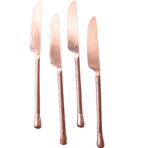 Juego de Cuchillos para Mantequilla de Acero Inoxidable Color Oro Rosa, Cuchillo de Diseño de Lujo Hecho a Mano para Hotel, Restaurante y Vajilla - Product Image 1