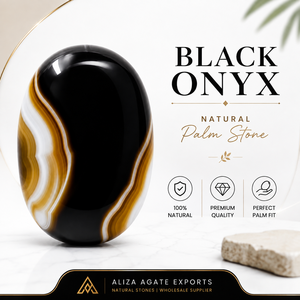 Piedra de Ónix Negro Natural Grande Tallada, Piedra de Bolsillo de Cristal Negro, Piedra de la Preocupación, Venta al por Mayor, Proveedor a Granel, Regalos, Meditación - Product Image 3