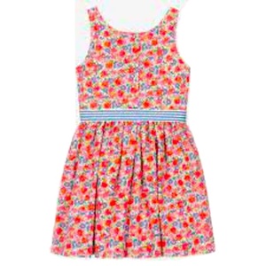 Vestido informal de un solo jersey para niñas, manga abullonada, estampado Floral, nuevo diseño, trajes de cuello para primavera y verano, botón para niños - Product Image 5