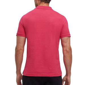 เสื้อโปโลชายขายส่ง ผ้าฝ้าย 100% สกรีนโลโก้ตามสั่ง ซิป ¼ สีขาวล้วน ทรงหลวม เสื้อยืดโปโลสำหรับผู้ชาย - Product Image 2