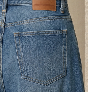 Jupe longue en jean taille haute pour femme, coupe trapèze, couleur unie, boutonnée sur le devant, décontractée, coupe ample, en tissu de coton délavé, style printemps - Product Image 4
