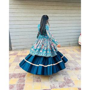 Beautiful Bohemian Designer Lehenga with Chiffon Printed <b>Top</b> - Product Image 5
