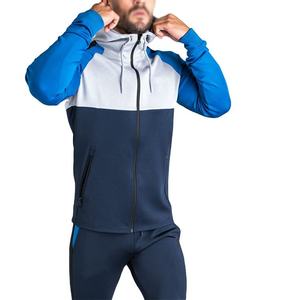 Custom Own Logo Men Running Winter Sports Track Suit Set High Quality Design Your Own Hooded Fleece sweatsuits with panel work - Product Image 2
