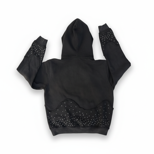 Sudadera con capucha personalizada de alta calidad, 100% algodón, con cremallera, para hombre y mujer, con logotipo bordado personalizado y pedrería, cómoda. - Product Image 2