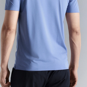Camiseta de algodón de inspiración atlética para hombre, tela de textura suave, cuello redondo / Camiseta informal de color liso para uso diario, precio de fábrica - Product Image 6