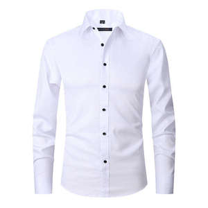 Camisa de Hombre 100% Algodón, Transpirable, Manga Larga, Formal, Color Liso, Venta al Por Mayor, OEM, Tallas Grandes, Calidad Premium - Product Image 3