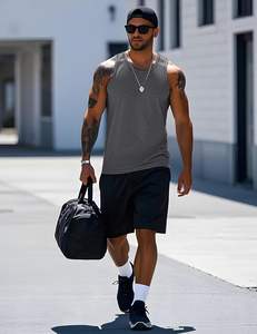 เสื้อกล้ามผู้ชายที่จำเป็นต้องมี ระบายอากาศได้ดี เนื้อผ้านุ่ม บางเบา สวมใส่สบาย คล่องตัว เนื้อผ้าเรียบเนียน สวมใส่สบายทุกวัน ทรงทันสมัย แข็งแรงทนทาน - Product Image 4