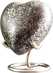Urne en métal en forme de cœur avec finition craquelée, vase de table Art Déco fait main, capacité 1-2L, pour la Saint-Valentin, décoration de la maison - Product Image 3