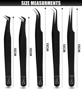 Hot Selling 90 Degree Fiber Tip Lash Boot Tweezer Beauty Tool for Volume and Mega Volume Fan Lash Extension - Product Image 3