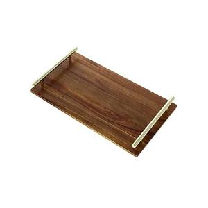 Bandeja de Servir de Madera Marrón de Moda con Asas para Desayuno, Café, Bocadillos, Fiestas, Decoración del Hogar, Bodas, Diseño Moderno - Product Image 1