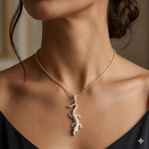 Custom 925 <b>Silver</b> Gold Plated Lab Grown Diamond Iced Gecko Lizard <b>Charms</b> Pendants Hip Hop Unisex Necklace <b>Charms</b> Gift - Product Image 4