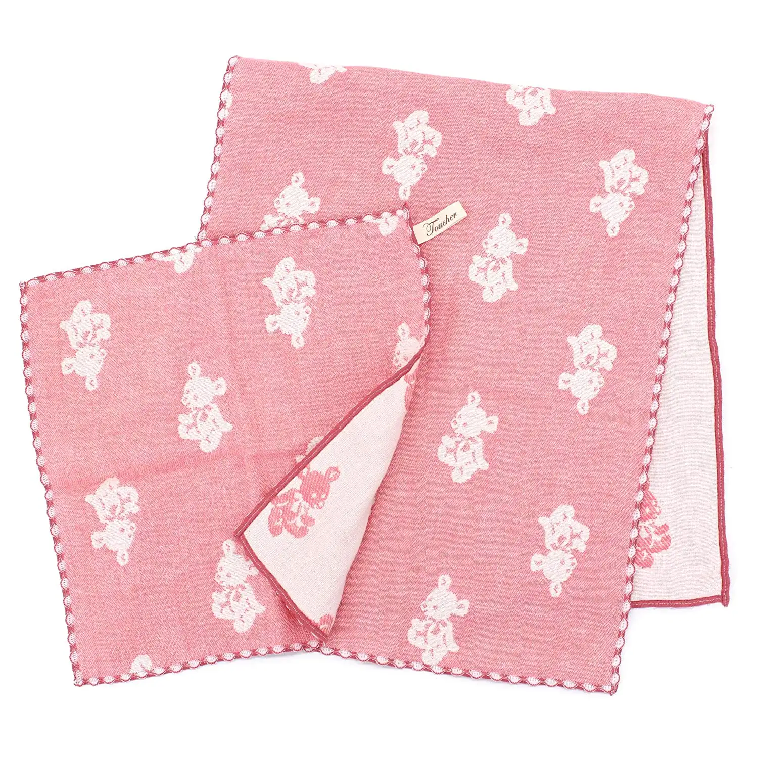 [Wholesale Products] Made in Japan 4-Layered Gauze Hand Towel Face Towel 34cm*80cm 100% Cotton Breathable Low MOQ Soft Pink