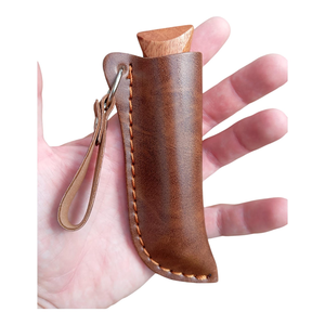 Étui en cuir pour couteau de chasse, de loisirs et de cuisine, housse de protection en cuir fait main pour couteau avec boucle - Product Image 3