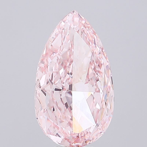 Diamant de laboratoire rose intense fantaisie taille poire 1 carat, polissage excellent, clarté VS2, certifié IGI, pierre synthétique pour bijoux - Product Image 4