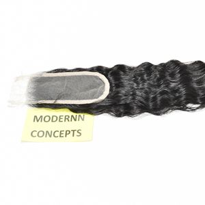 100% vierge cuticule alignée Double trame Machine 2*6 fermeture vague bouclée couleur noire Temple indien Extensions de cheveux humains pas cher - Product Image 5