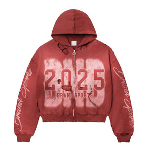 เสื้อฮู้ดซิปผู้ชายทรงโอเวอร์ไซส์ BRAND SPORTS 2026 พิมพ์ลายแบบ Sublimation สไตล์สตรีทแวร์ ผ้า French Terry สำหรับใส่ในฤดูใบไม้ร่วง - Product Image 5