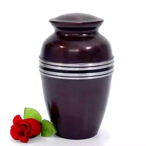 Urna Funeraria Internacional Falah, Estilo Clásico Forestal Marrón Plateado con Grabado de Flores, para Cenizas de Adultos - Product Image 3