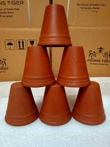 Nuevo diseño hecho a mano arcilla terracota tazas de té ecológicas platillos para té café Lassi Kulfi postre leche hecho a mano Kullad tazas - Product Image 6