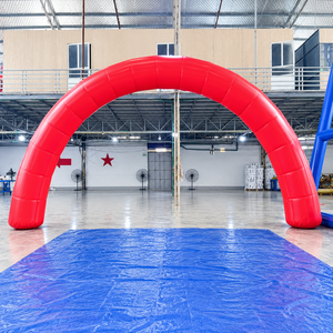 Arco Inflable Rojo para Publicidad, Entrada con Pantalla Digital/UV, Ventilador Incorporado, Impermeable, 5m, Logotipo Personalizado, Arco para Eventos al Aire Libre - Product Image 3