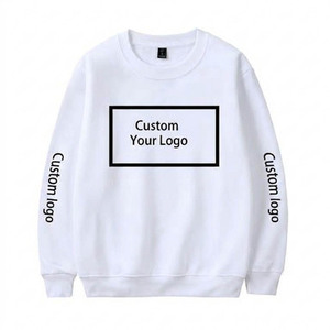 Custom Logo Unisex Crew Neck Sweatshirt Premium Cotton Fleece Oversized <b>Pullover</b> Streetwear Sweatshirt Wholesale - Product Image 3