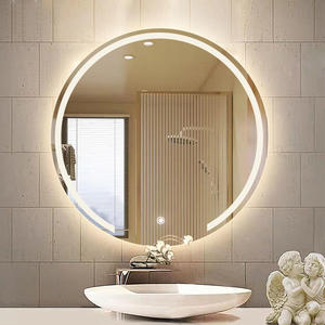 Miroir de salle de bain mural rond moderne Daystar Trade à LED avec anneau lumineux éclairé et commande tactile intelligente pour Bar Mitzvah - Product Image 2