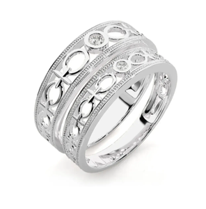 Bindi Jewels 925 Sterling Silver Silver Plated Christian Romantic Infinity <b>Couple</b> Fashion <b>Rings</b> - Product Image 1