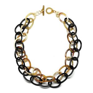 Collar de Cadena Clásico Unisex de Vietnam, Ecológico, Longitud Personalizable, Elegante, Artesanal, Beneficios para la Salud, Perla de Cuerno - Product Image 1