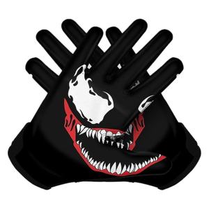 Gants receveurs de football américain en cuir de haute qualité imprimés sur mesure par OEM Concevez votre propre logo au meilleur prix - Product Image 2