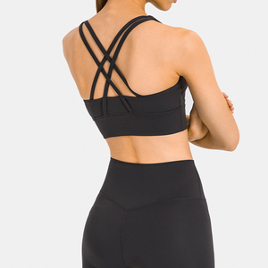 SWELTERING Factory Premium High Quality 80% Nylon 20% Spandex Women's High Support Quick Dry Breathable U-NECK Sports <b>Bra</b> for - Product Image 4