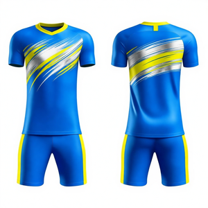 Tenue de football personnalisée, ensemble de maillots de football professionnels, vêtements d'entraînement pour équipe, tissu respirant, taille et design personnalisés - Product Image 1