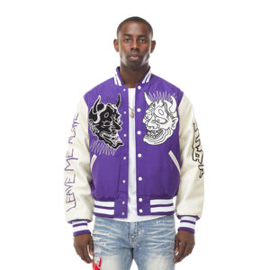 Wholesale Unisex Premium Quality <b>Men's</b> Winter Cow Hide <b>Bomber</b> <b>Jacket</b> High Street Stand New Design Custom Logo Embroidery <b>Varsity</b> - Product Image 1