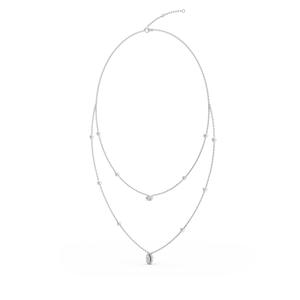 Collier à deux rangs en or rose avec diamants de laboratoire multi-formes de 1,69 ct, lumineux - Product Image 5