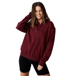 สเวตเชิ้ตคอตตอนคอกลมของผู้หญิงเสื้อสเวตเชิ้ตคอตตอนขนาดใหญ่พิเศษปักลายแนวสตรีทโอเวอร์ไซส์ผ้าฝ้าย100% - Product Image 6